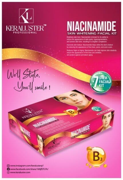 KERALUSTER PROFESSIONAL NIACINAMIDE SKIN WHITINING FACIAL KIT